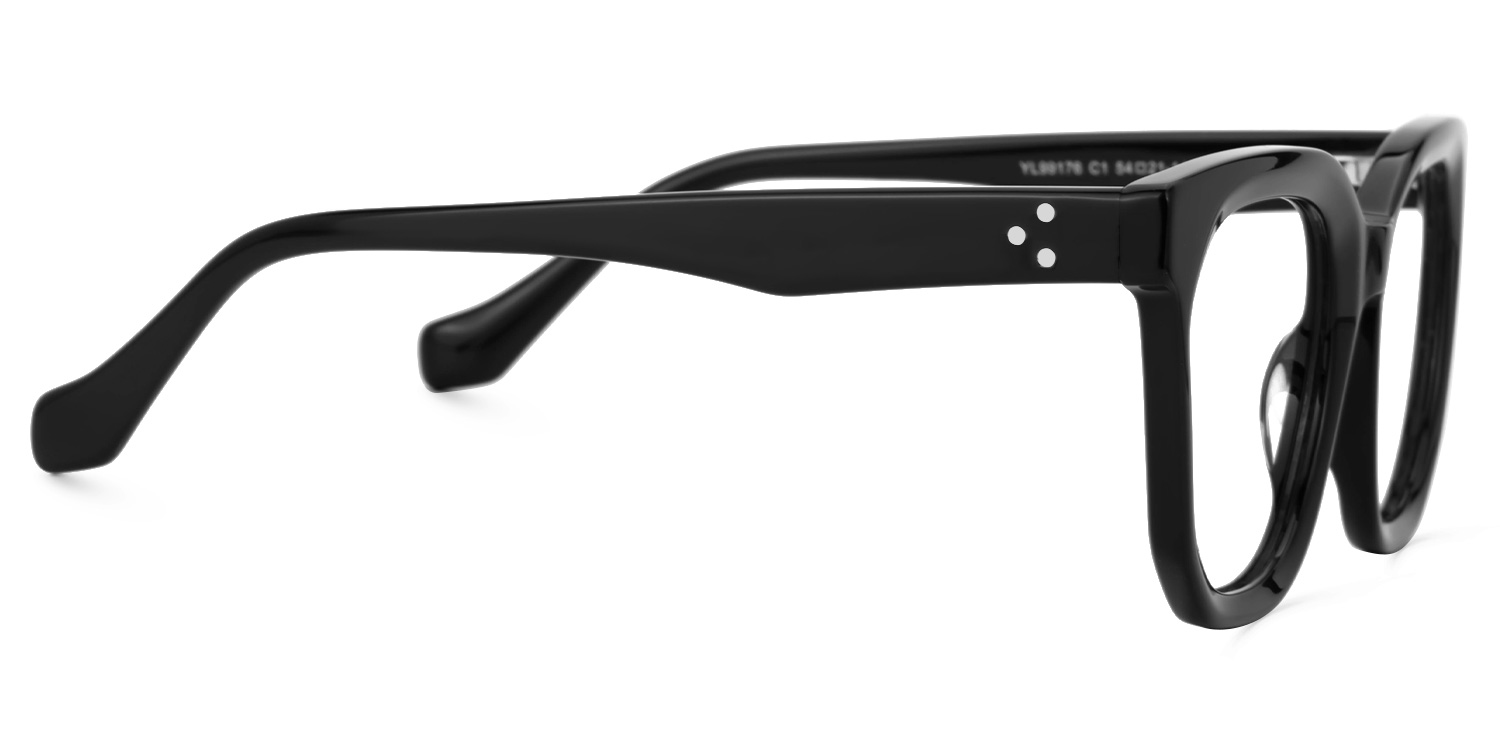 Beddoe Square Black Glasses2