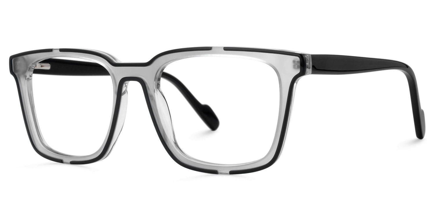 Hazeley Rectangle Black Glasses1