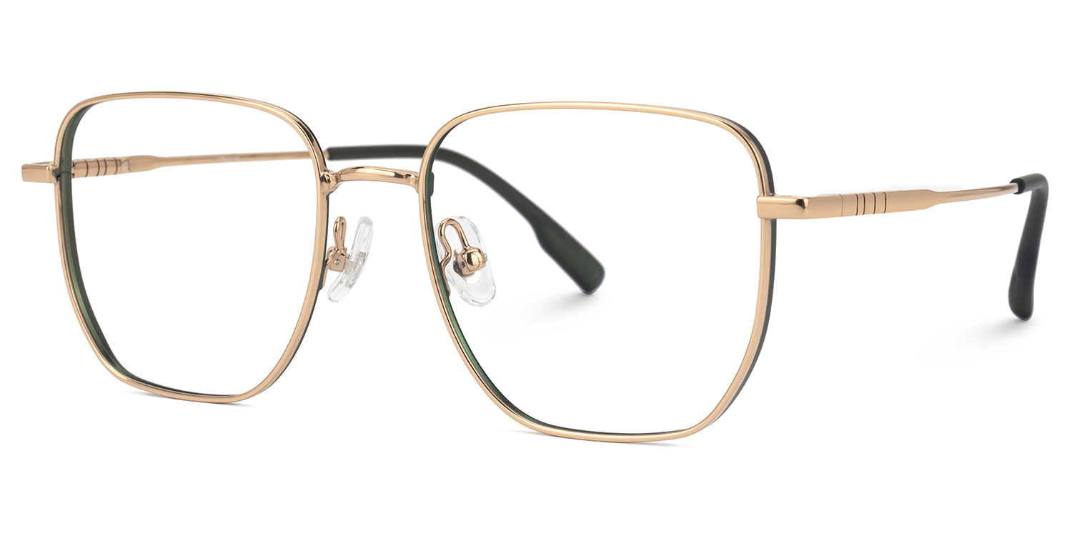 Square Cheraya Gold Glasses deals -Zeelool Glasses1