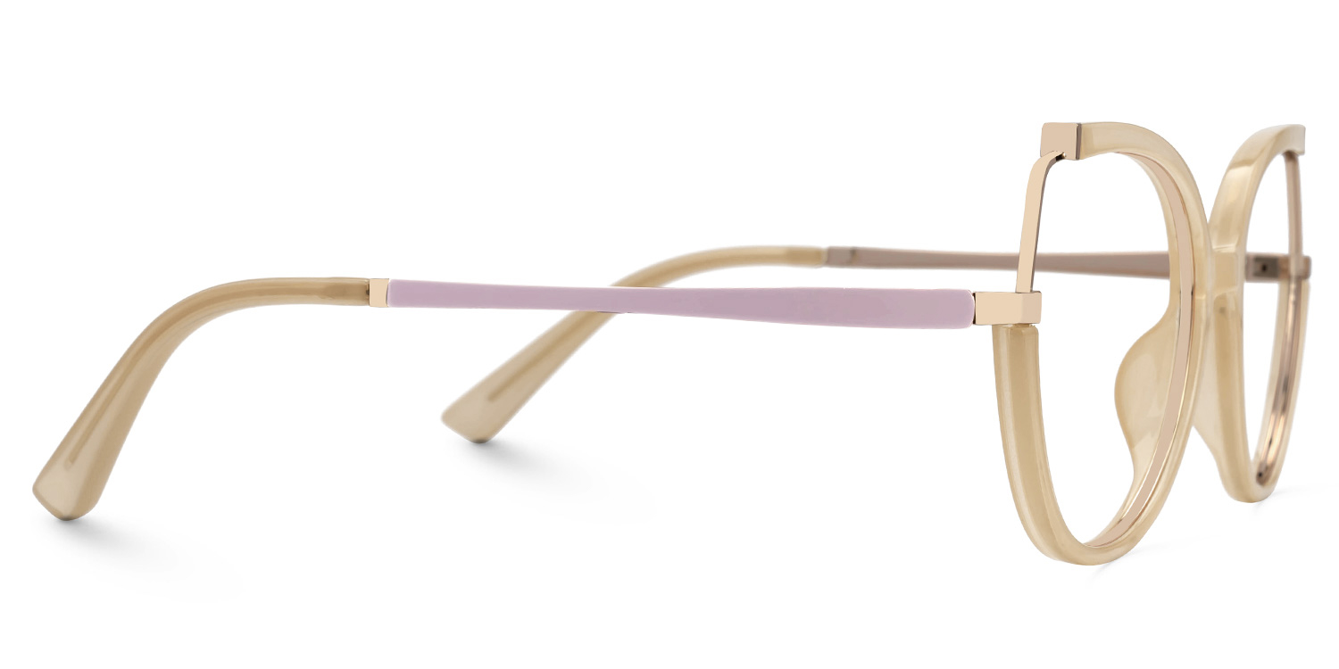 Zakaria Eyeglasses in Geometric Champagne Frame | Zeelool2