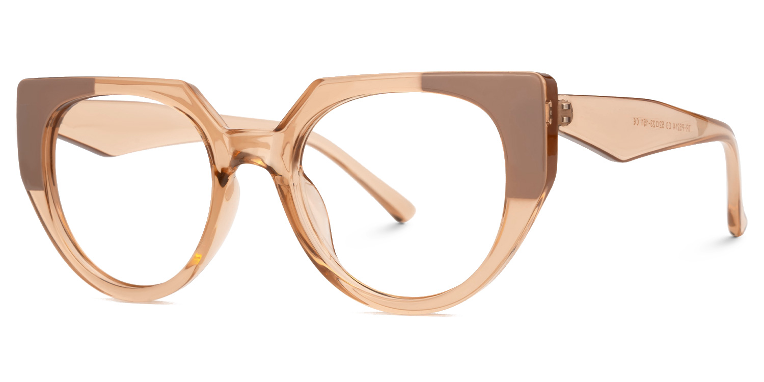 ZEELOOL Deleah Cateye Brown Glasses