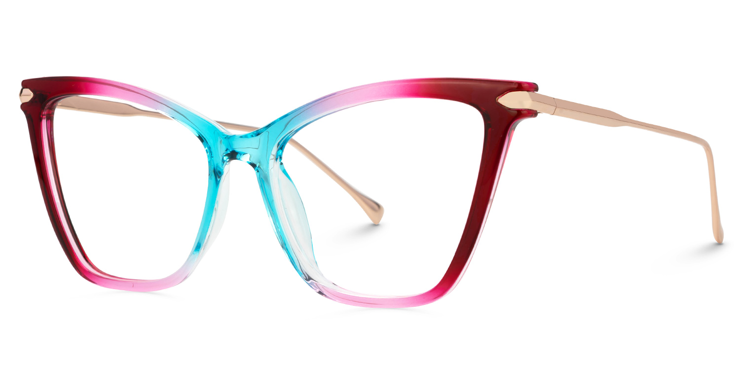 New Arrival Red-Blue Color for Hilary Frame Glasses | Zeelool1