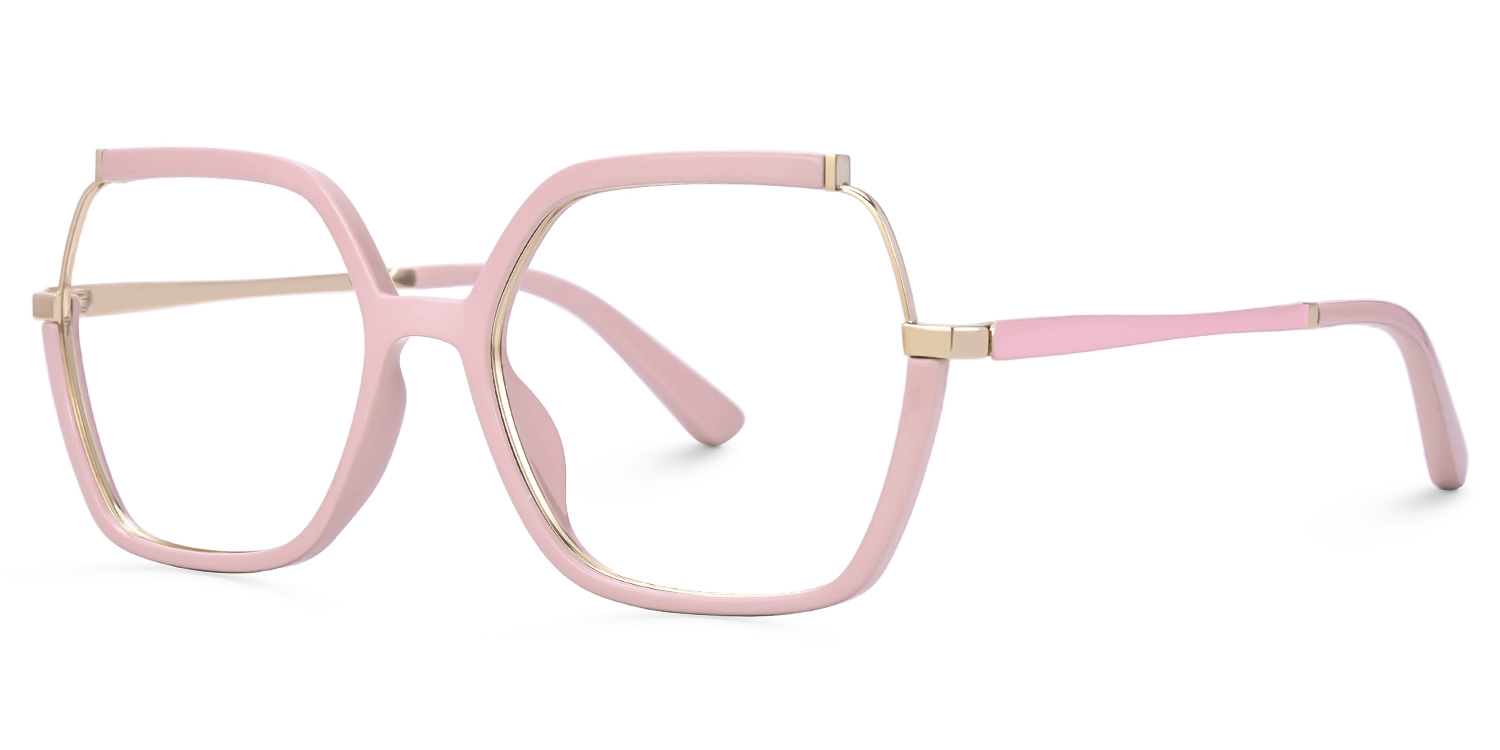 Alexia Square Pink Glasses1