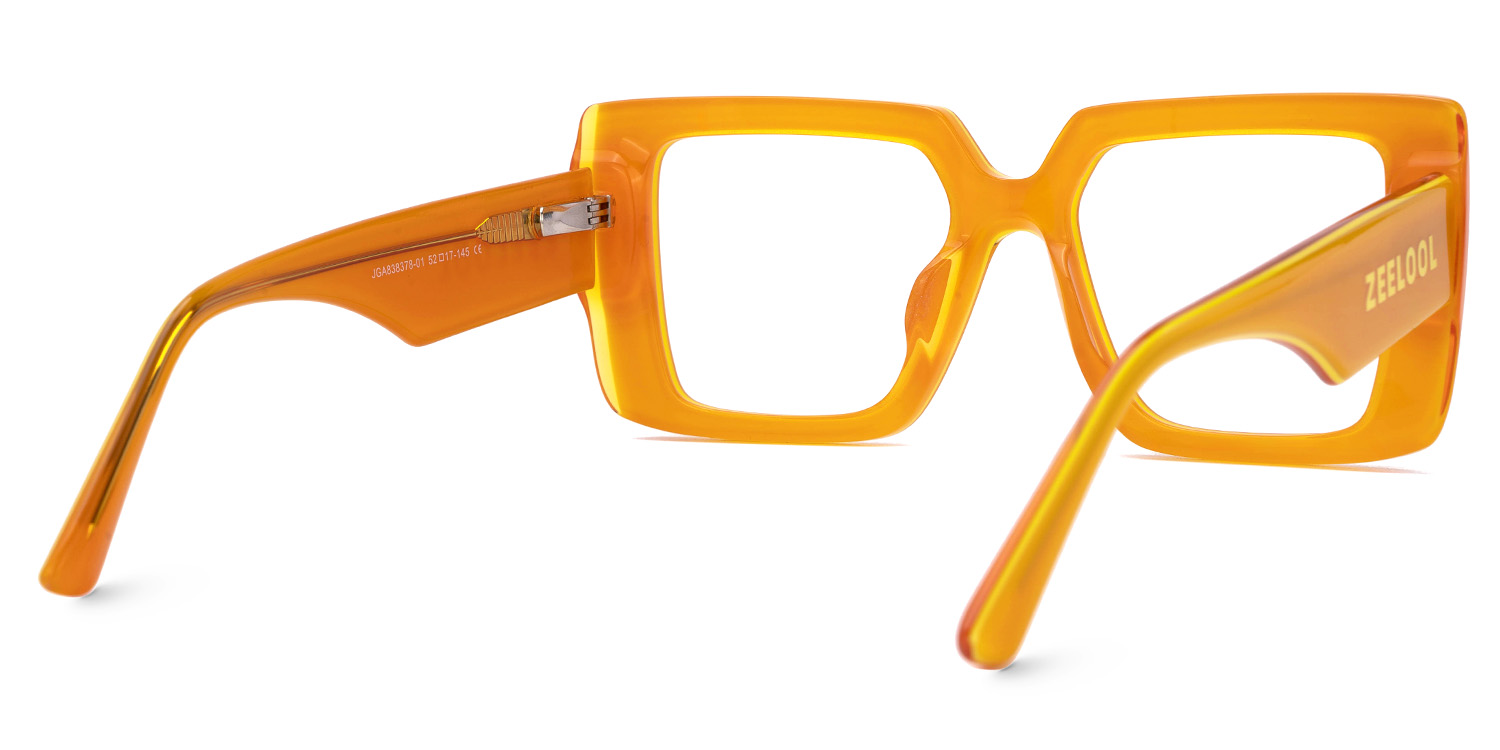 Parris Yellow Eyeglasses in Rectangle Full-Frame  | Zeelool3