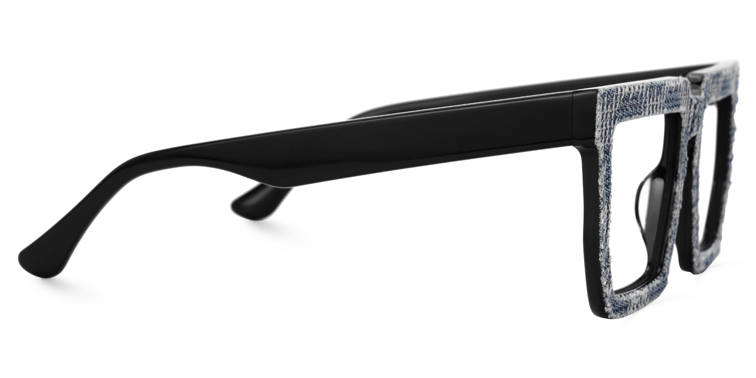 Daniela Denim Taupe Gray Rectangle Eyewear for Sale2