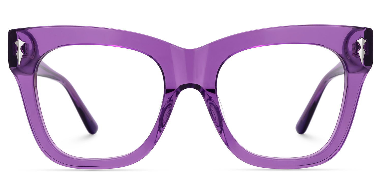 Grabar Square Purple Glasses