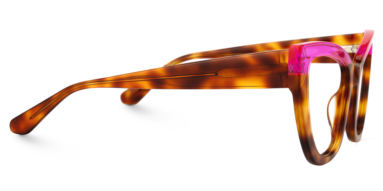 Shahdia Geometric Burnt-Umber Glasses | Zeelool Glasses2