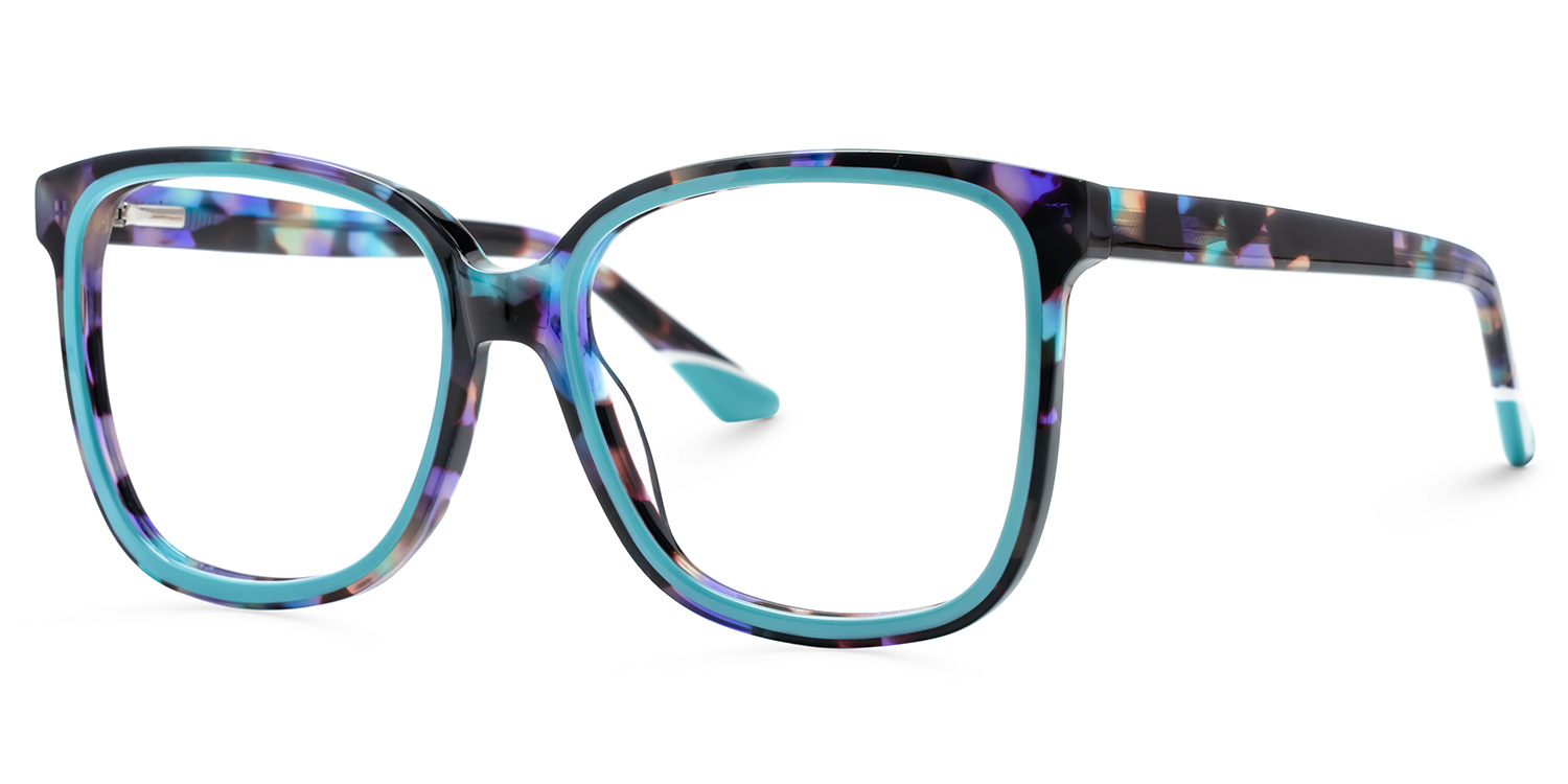 ZEELOOL Mechelle Square Blue Glasses