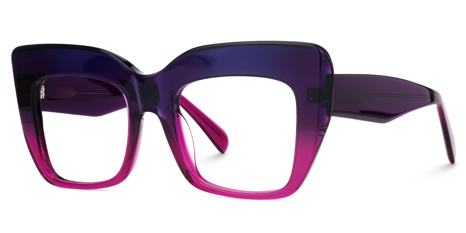 Charmaine Cat Eye Purple Glasses1