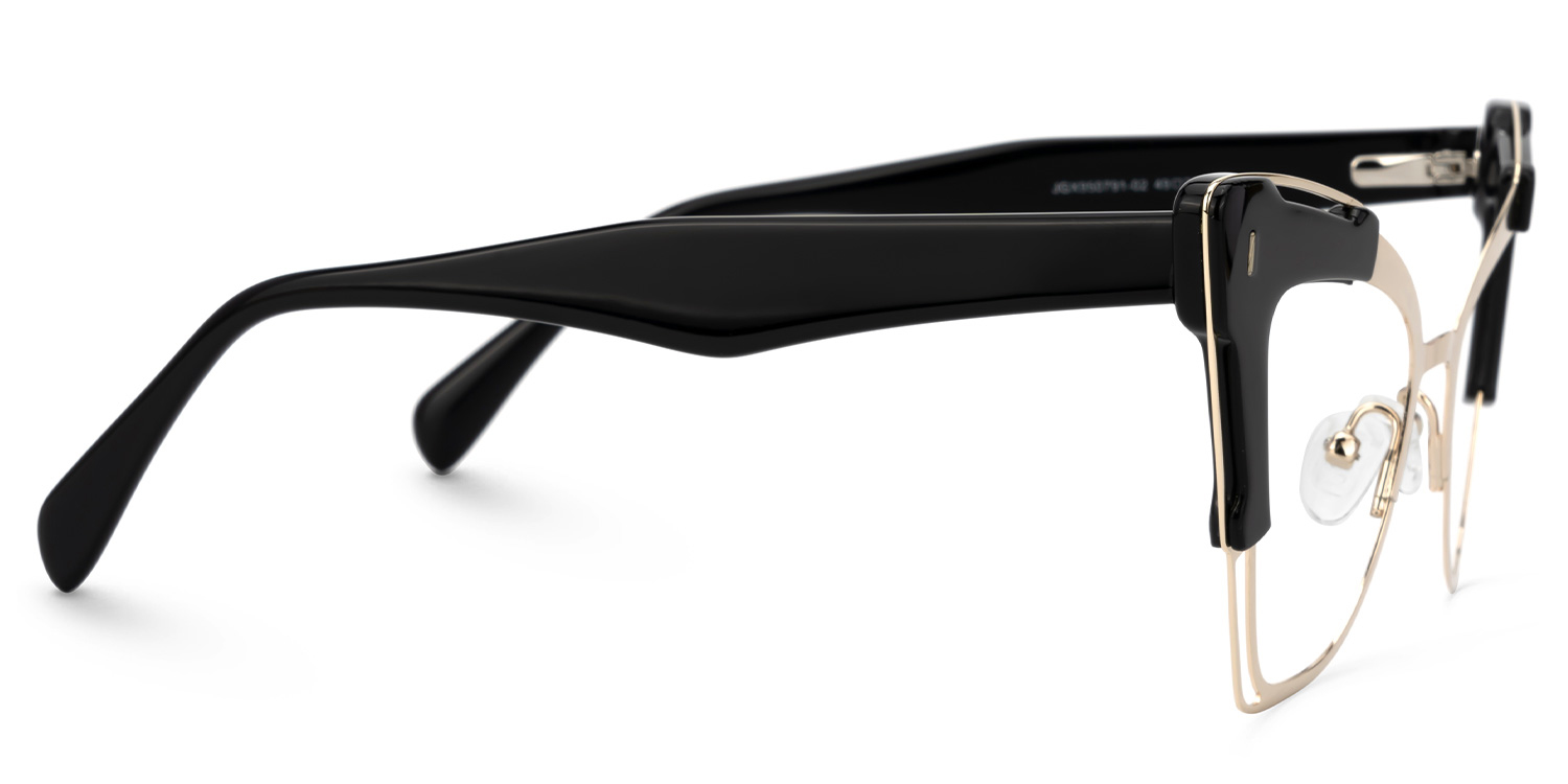 Talbert Designer Eyeglasses in Cateye Black Frame2