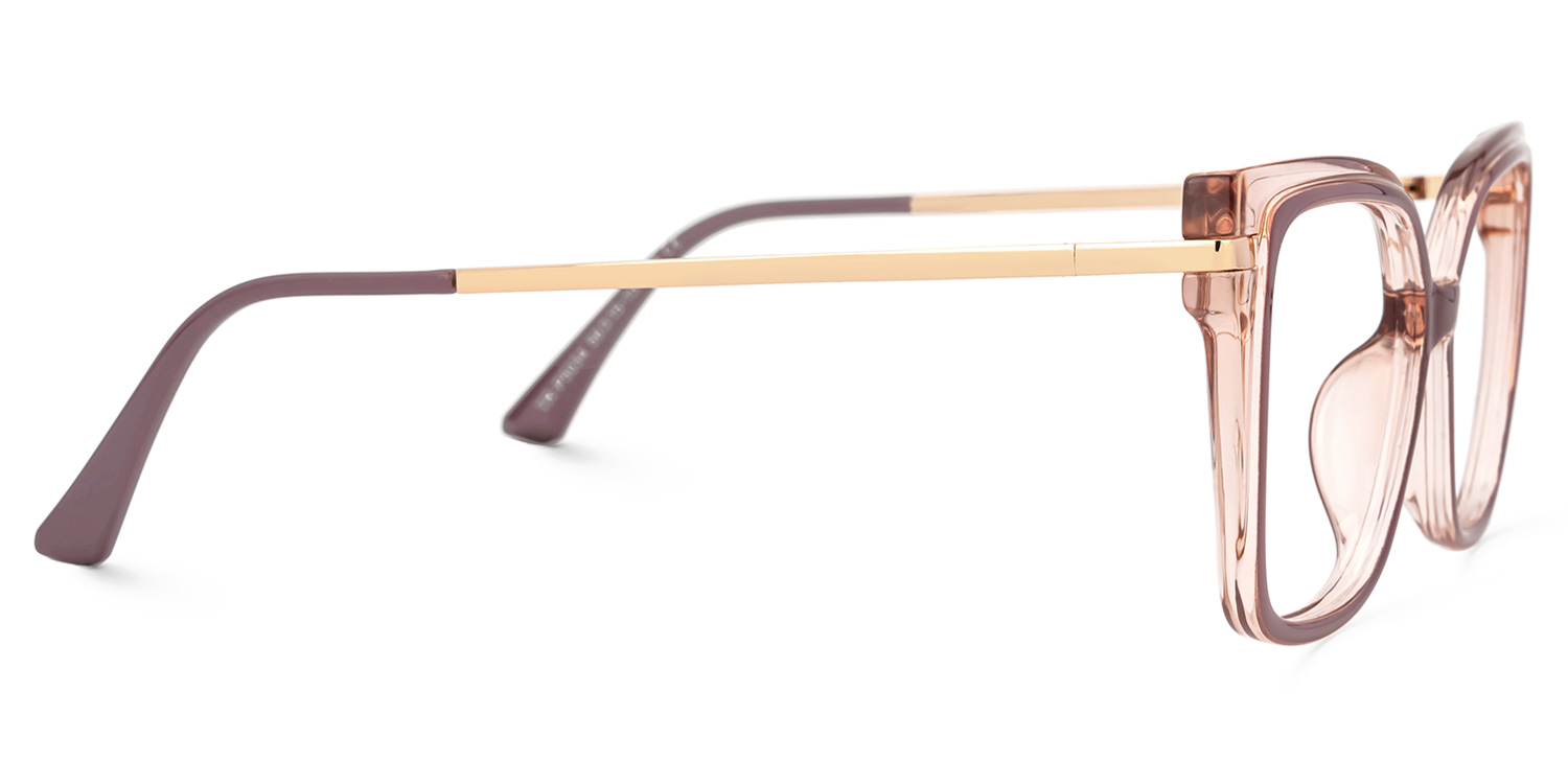 Chrisett Brown Square Designer Eyeglasses2