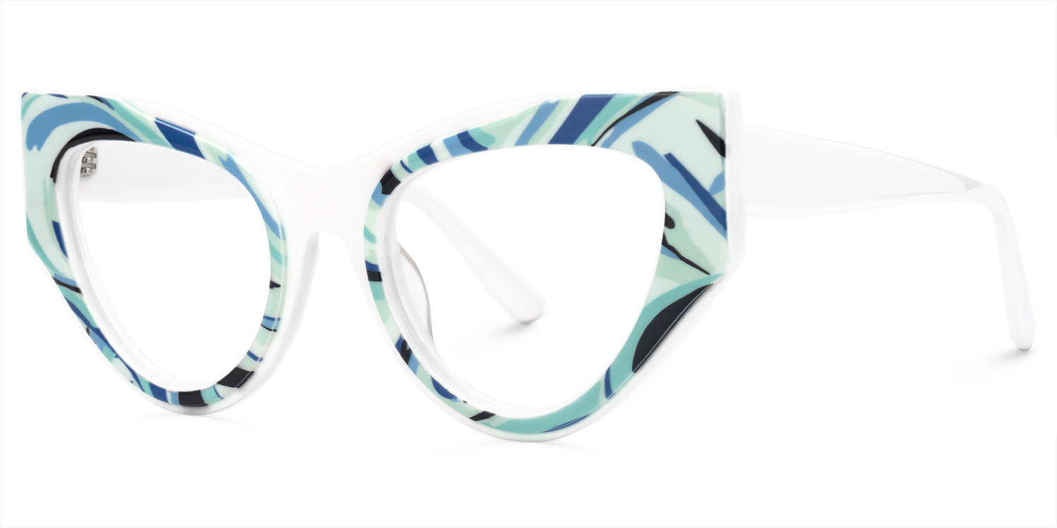 Jallow Cateye White Glasses