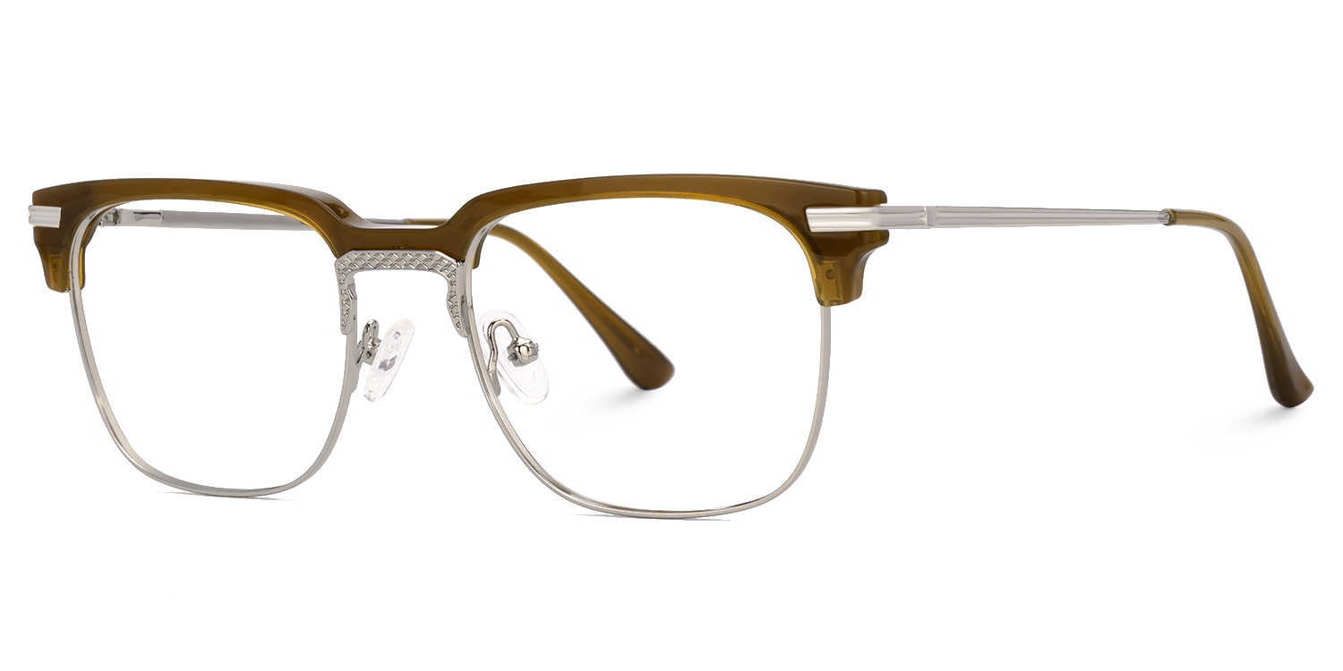 ZEELOOL Boyde Browline Green Glasses
