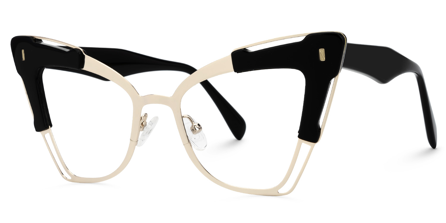 Talbert Designer Eyeglasses in Cateye Black Frame1