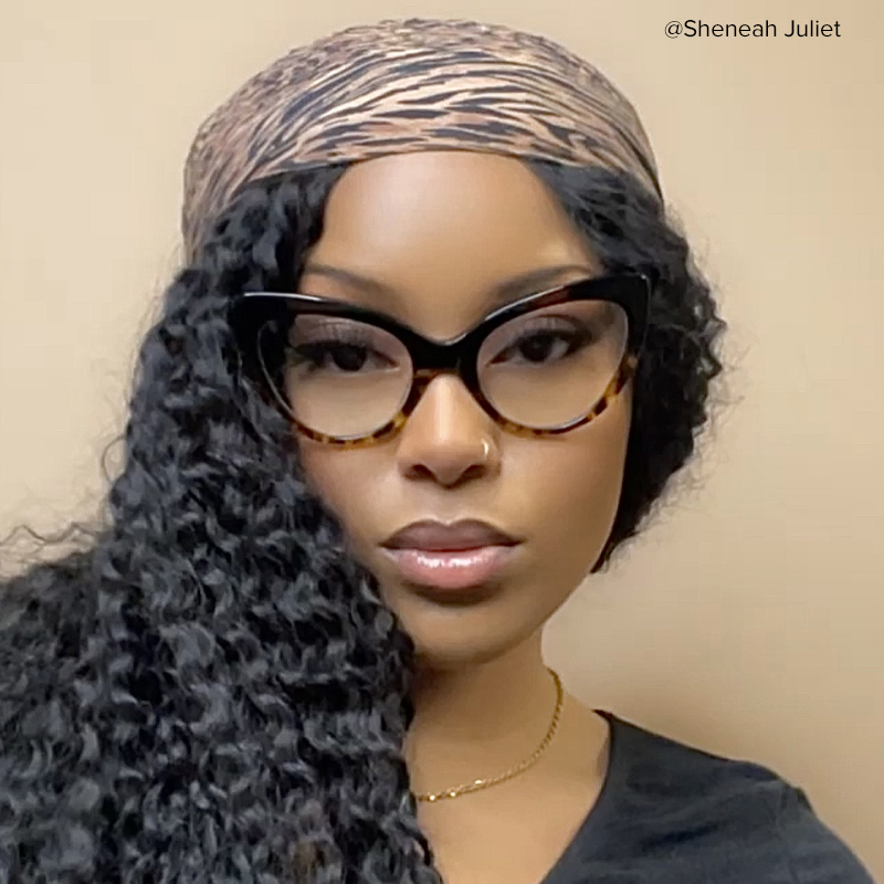 Claudette Cat Eye Glasses with Yellow Tortoise Frames5