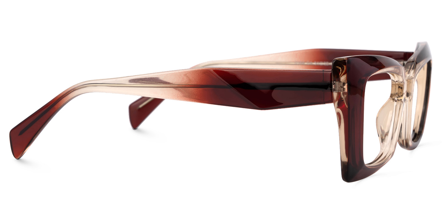 Bueghly Rectangle Champagne-Red Glasses2