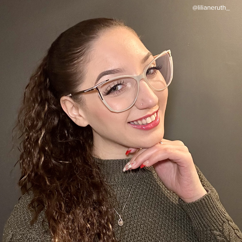 Yomary Cateye Khaki Glasses5