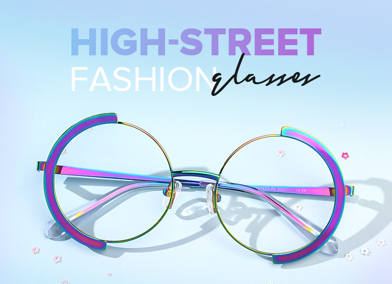 ZEELOOL Crowe Round Iridescent Glasses
