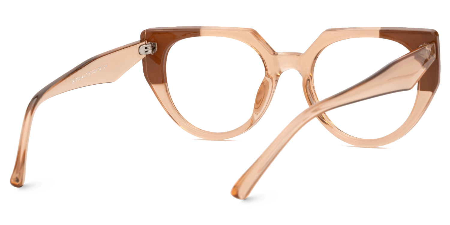 Cateye Deleah Pink Color Frame Glasses | Zeelool3