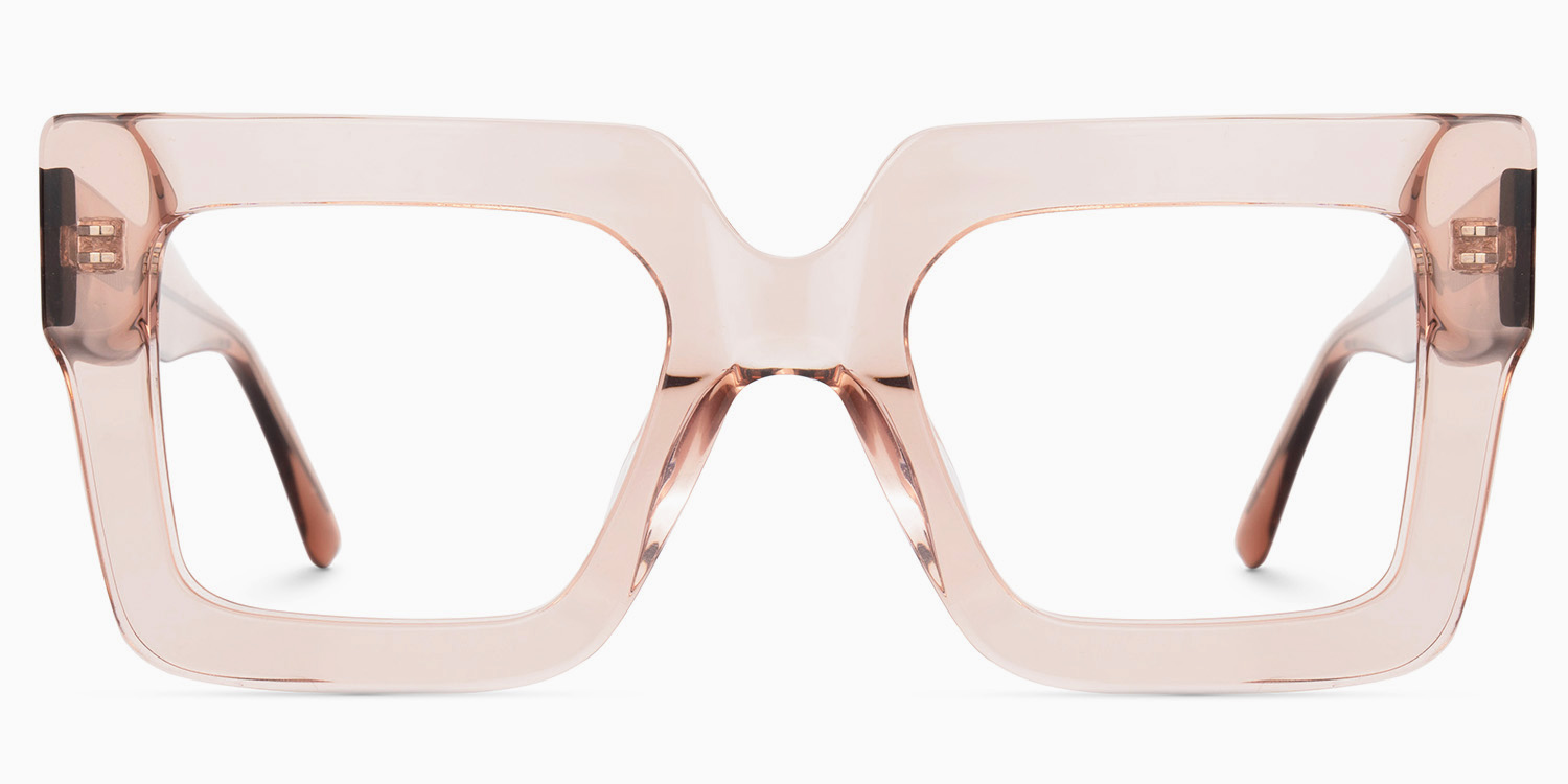 Brandon Champagne Eyeglasses and Square Wide Frames0