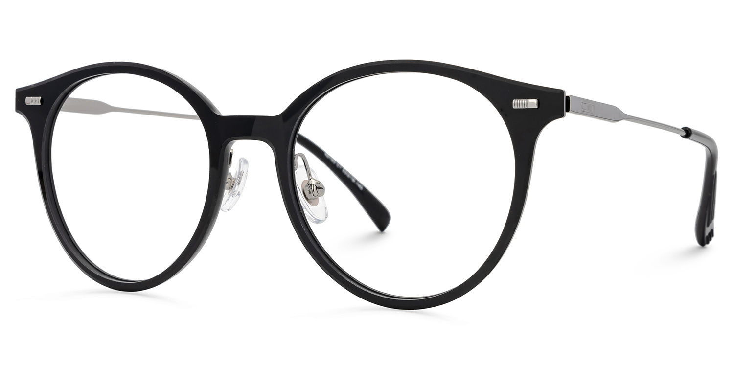 Narelle Round Black Glasses1
