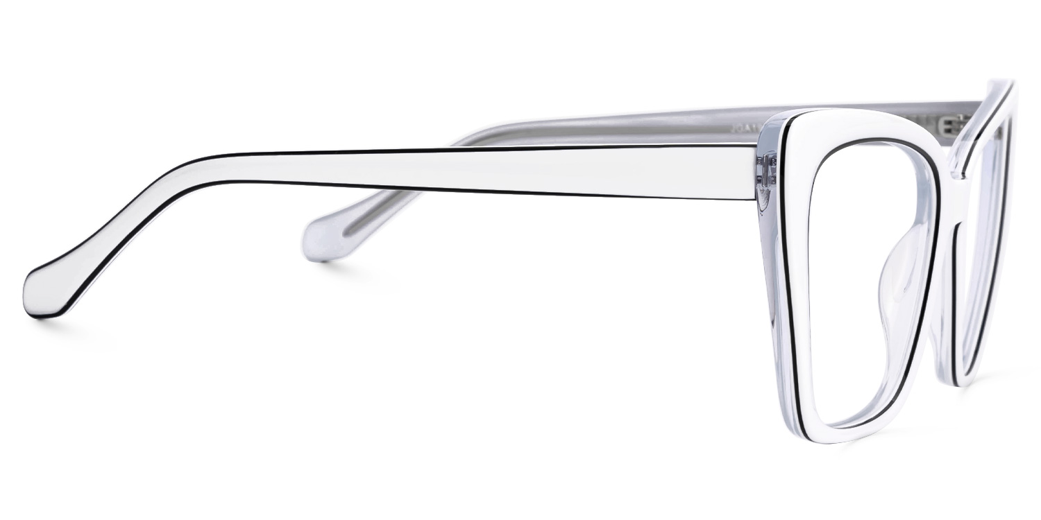New White-Black Color for Shanell Acetate Eyeglasses  | Zeelool Optical2
