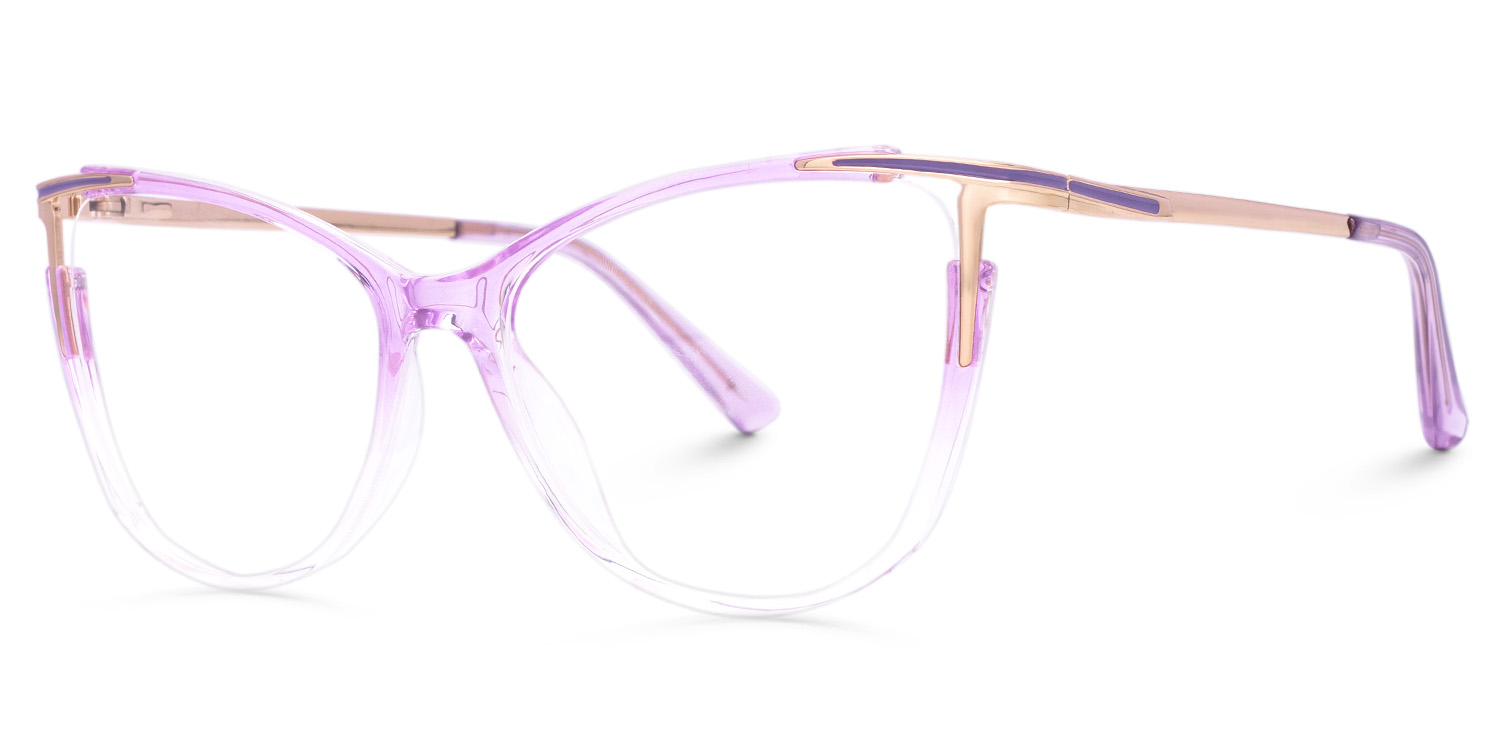 ZEELOOL Yomary Cateye Purple Glasses