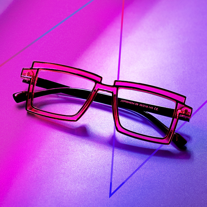 Zephyr Rectangle Purple Glasses