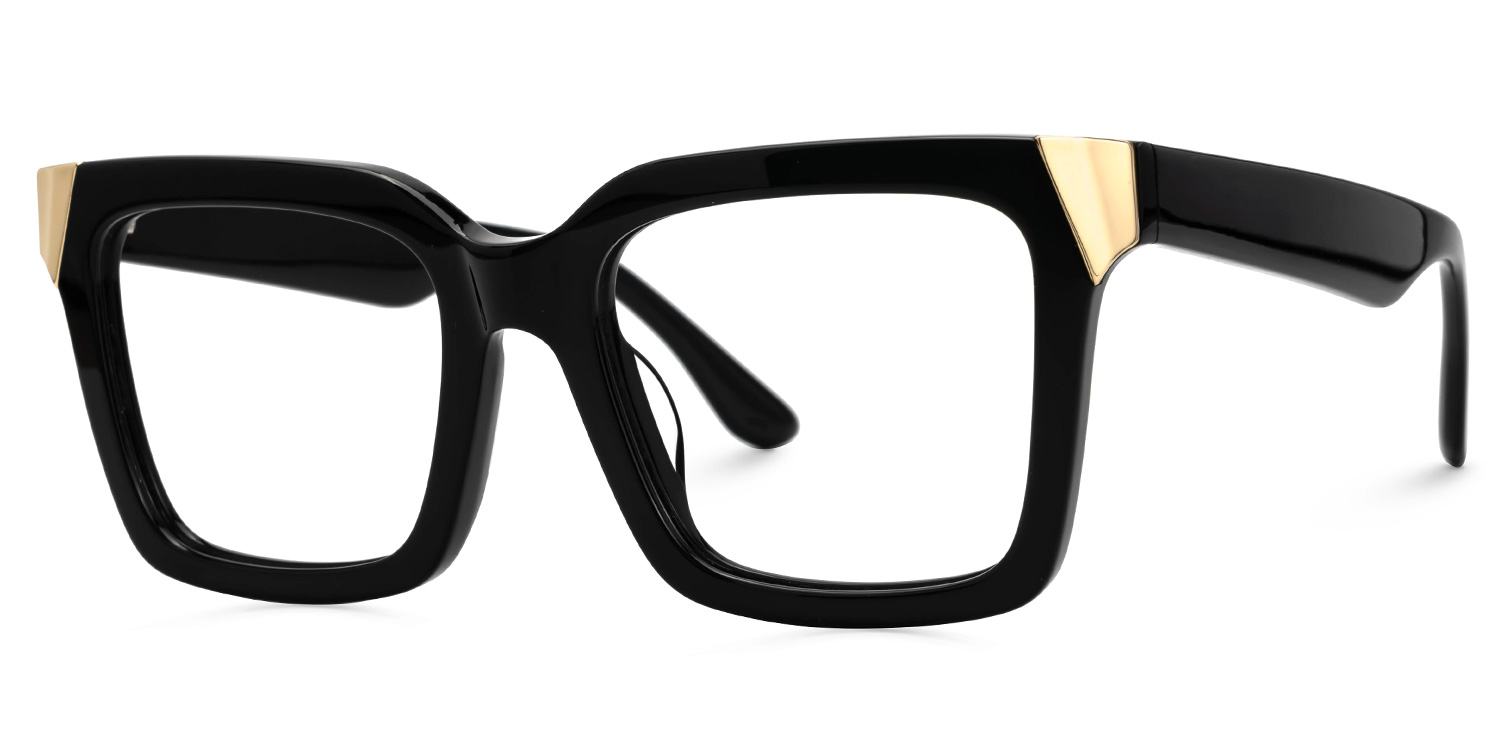 Square Shernia Black Frames Designer Glasses1