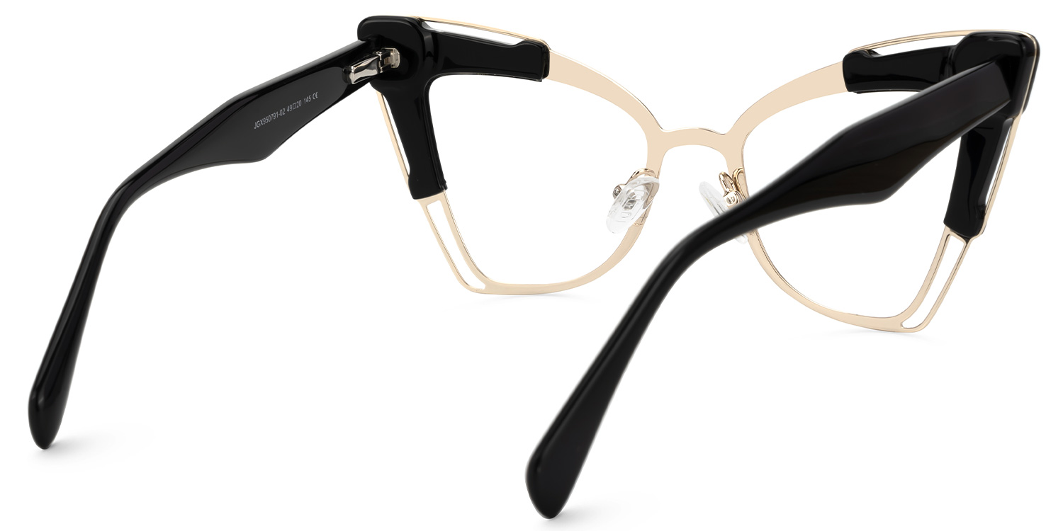 Talbert Designer Eyeglasses in Cateye Black Frame3