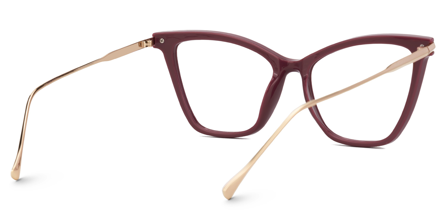 Hilary Butterfly Dark-Red Glasses3