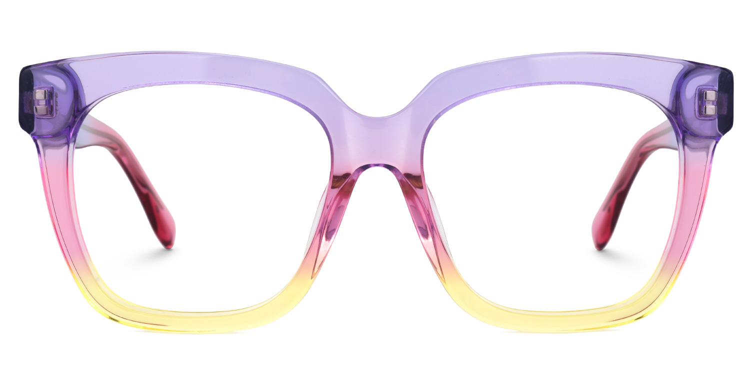 Xion Square Pink-Yellow Glasses0