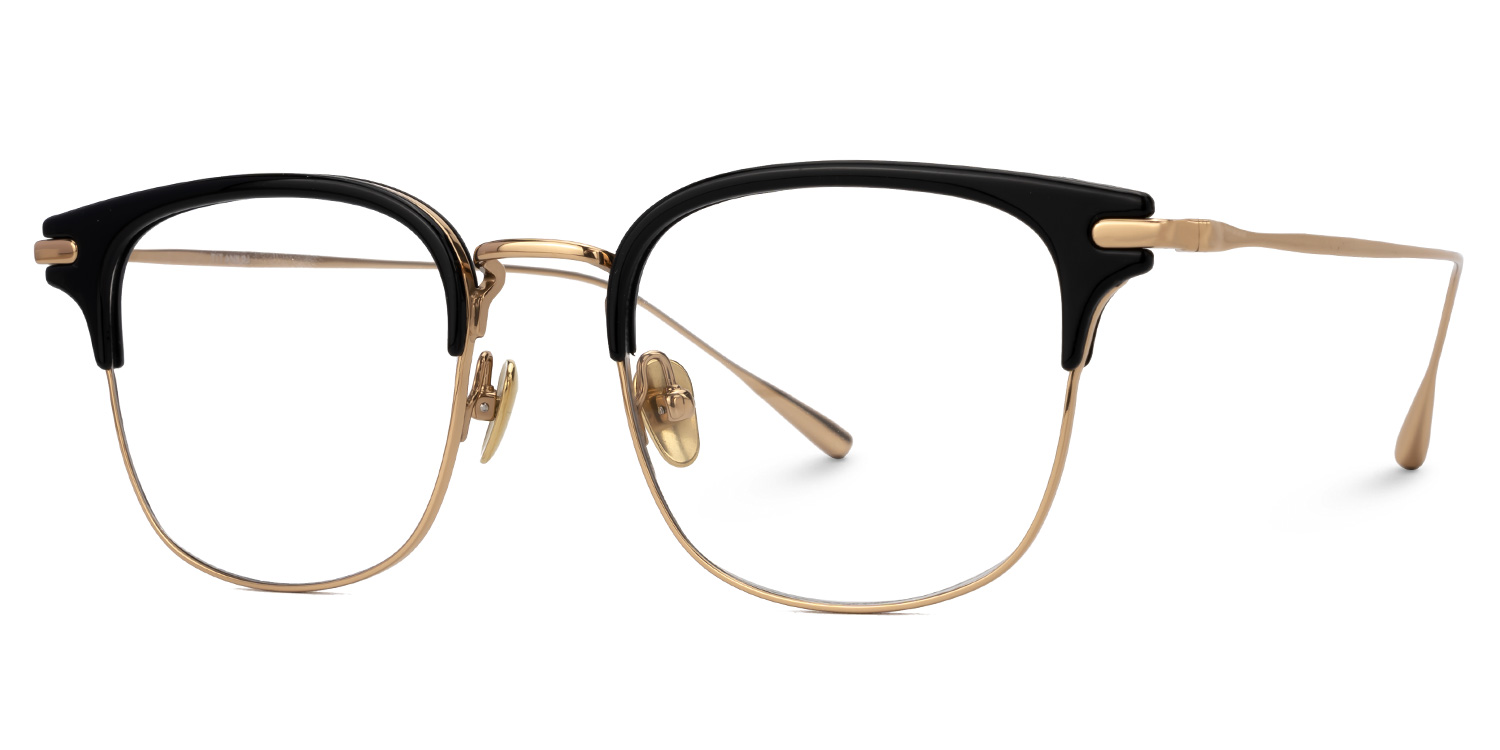 ZEELOOL Mecca Browline Gold Glasses
