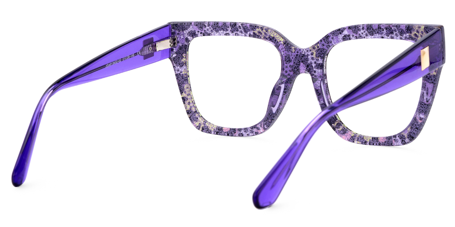 Affordable Snake Print Frame Ruby Square Glasses | Zeelool3