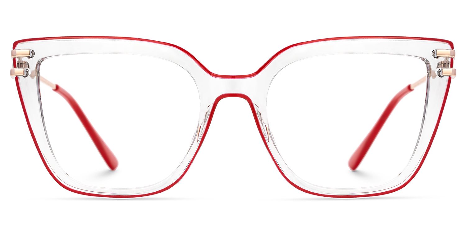 Roxane Square Red Glasses