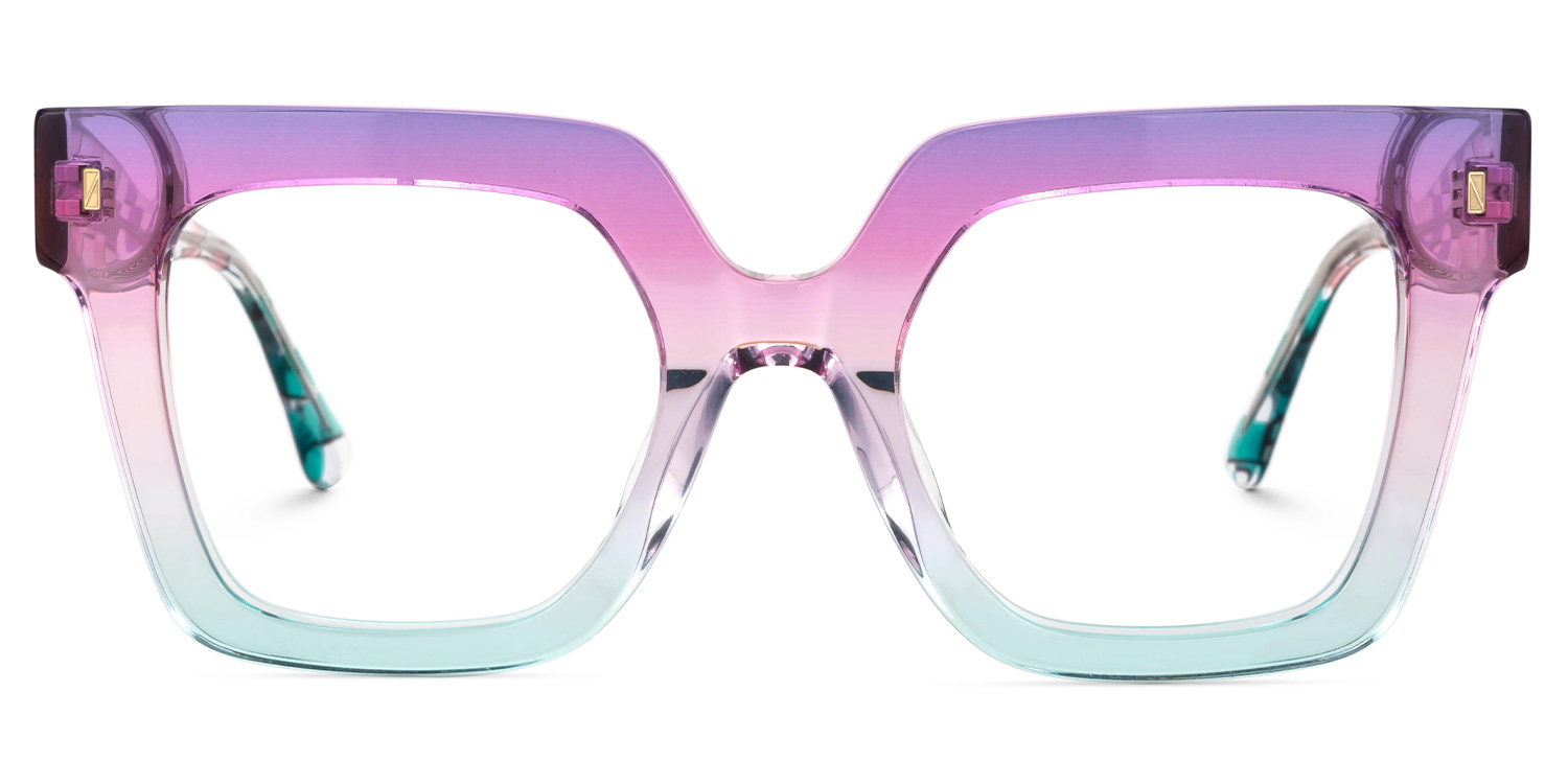 Livena Square Purple-Blue Glasses good-img
