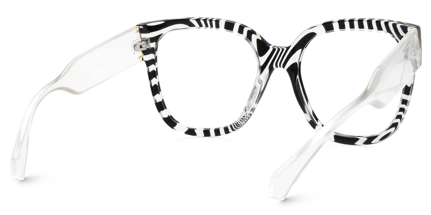 Reineke Square Zebra Print Glasses3