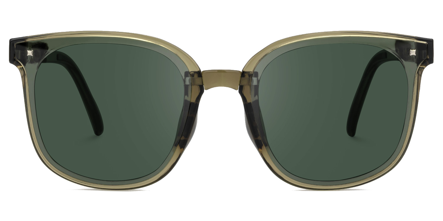 Sulaika TR90 Square Green Sunglasses | Zeelool0