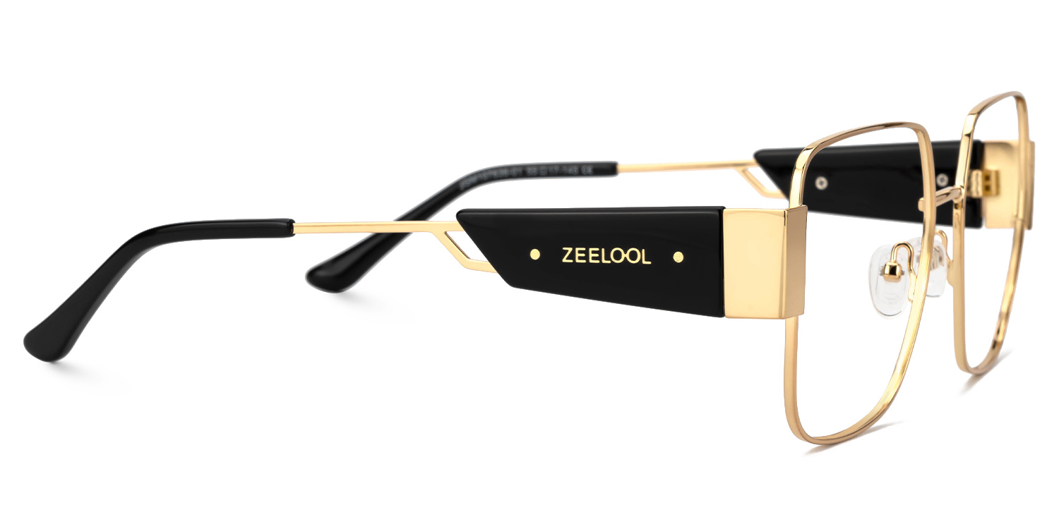 Porsha Square Gold Glasses2