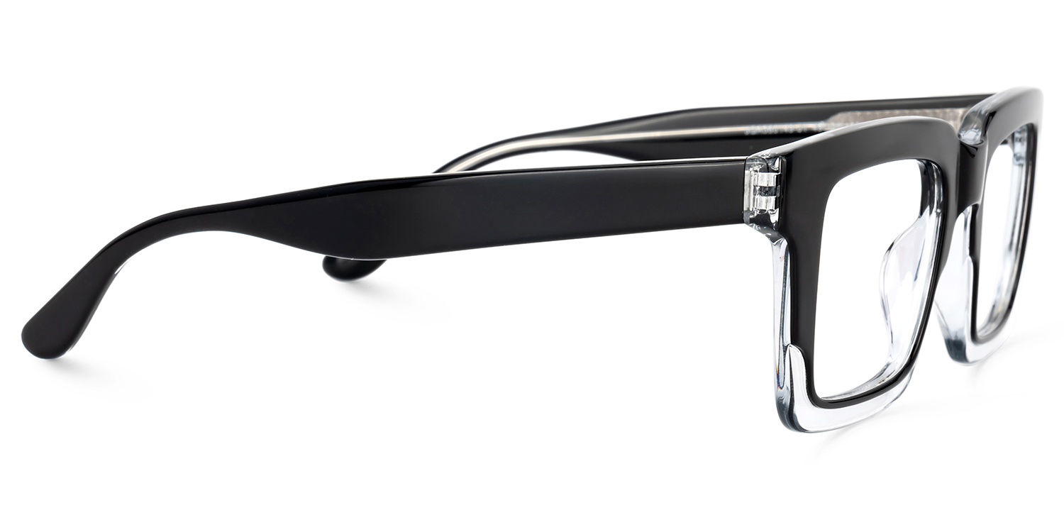 Men Rectangle Holly Black Eyeglasses | Zeelool2