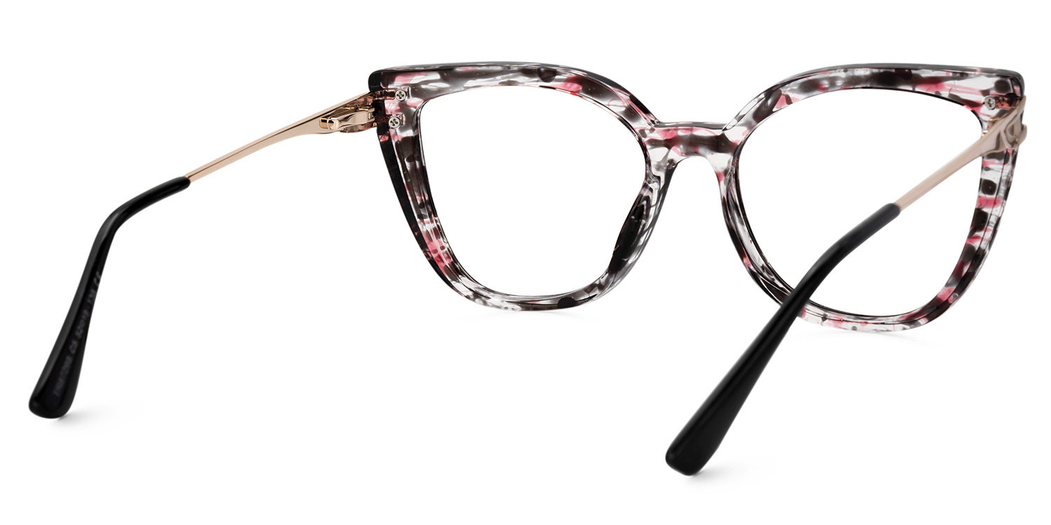 Fillery Cateye Pink-Floral Full-Frame Glasses | Zeelool3
