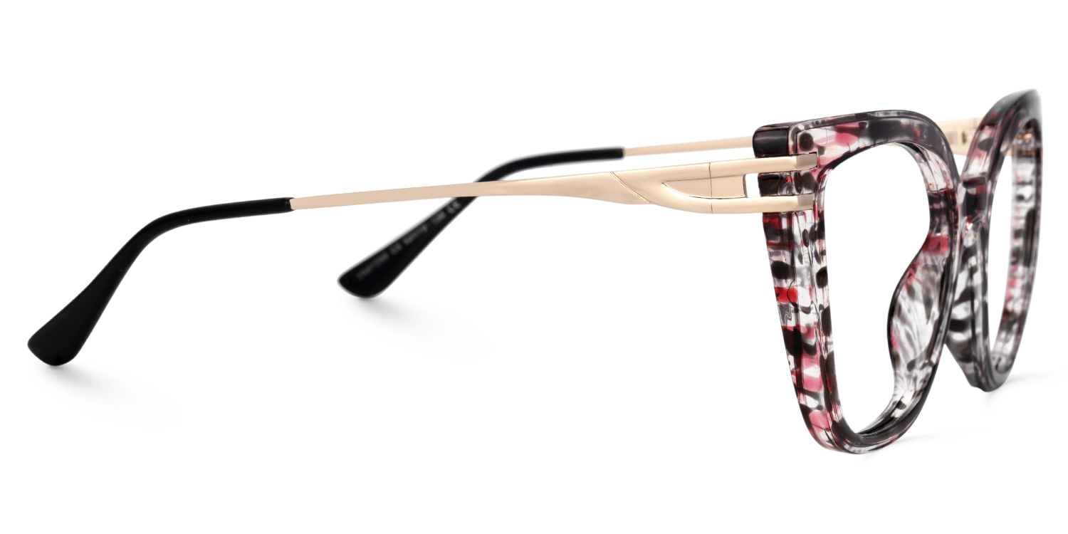 Fillery Cateye Pink-Floral Full-Frame Glasses | Zeelool2