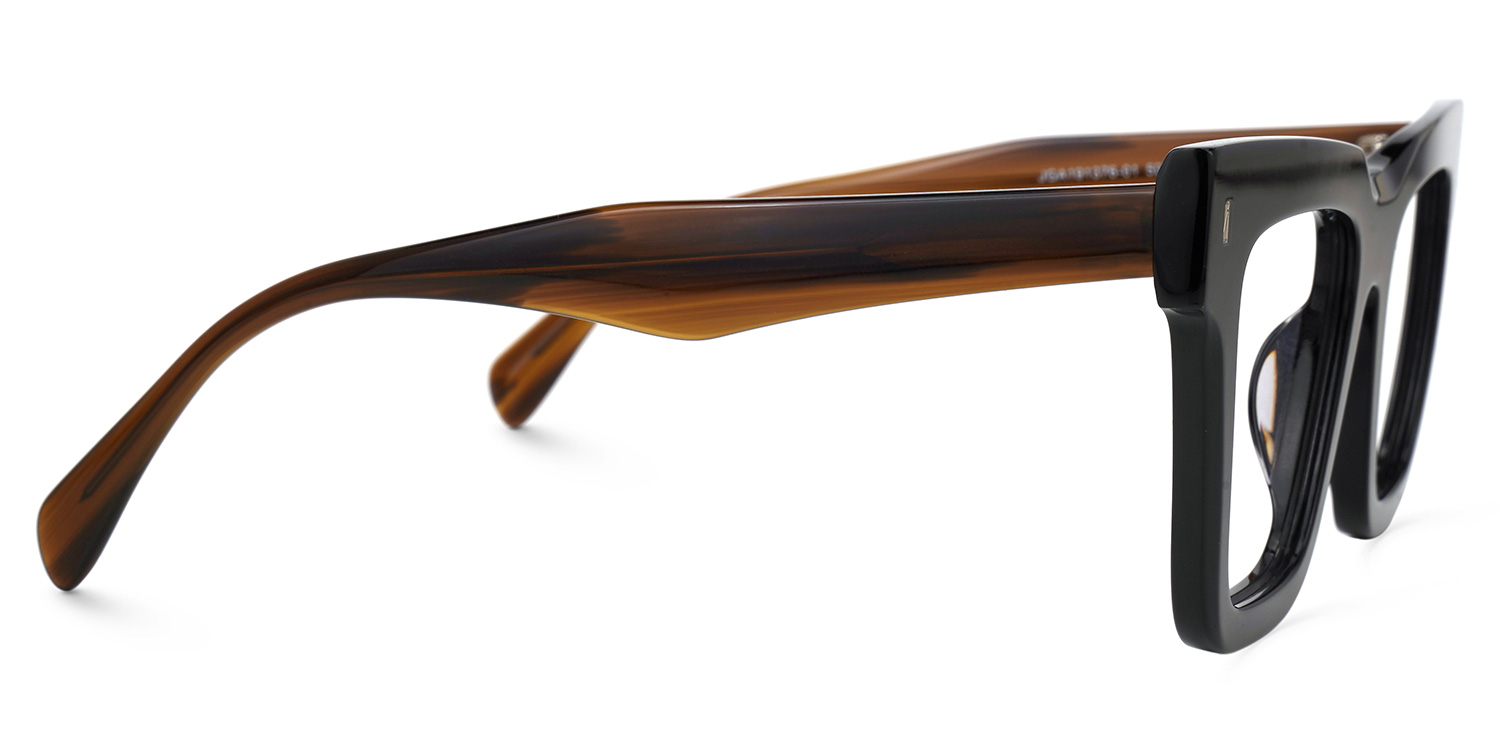 Square Janae Black Glasses on sale -Zeelool Glasses2