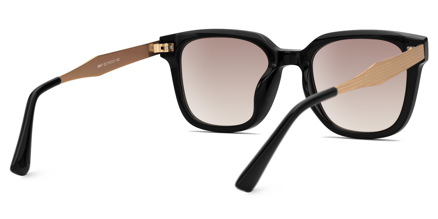 Frederik Square Black Sunglasses3