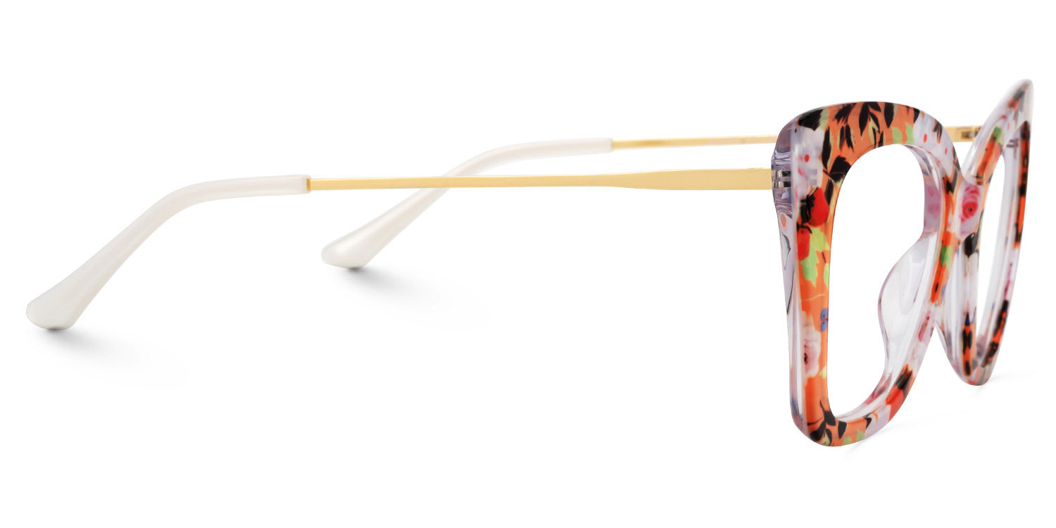 Rivas Designer Eyeglasses in Butterfly Orange Frame2