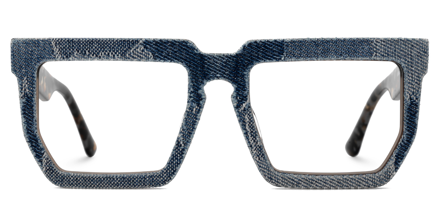 Daniela Rectangle Blue Glasses