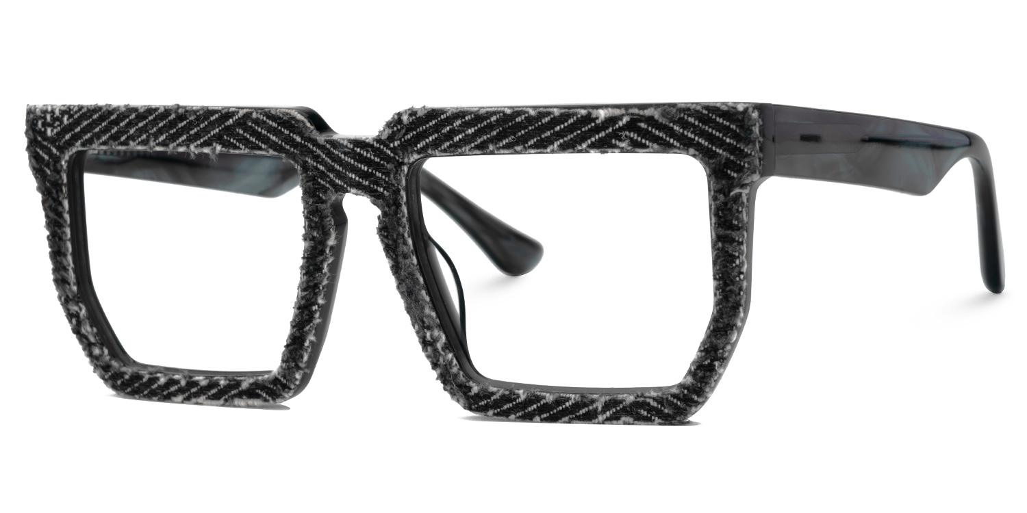 ZEELOOL Daniela Rectangle Black Glasses