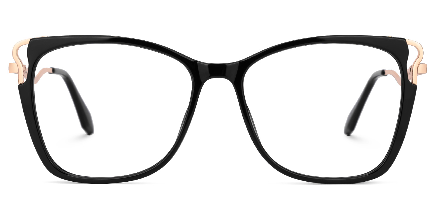 Farria Square Mixed Material Frame Glasses -Zeelool0
