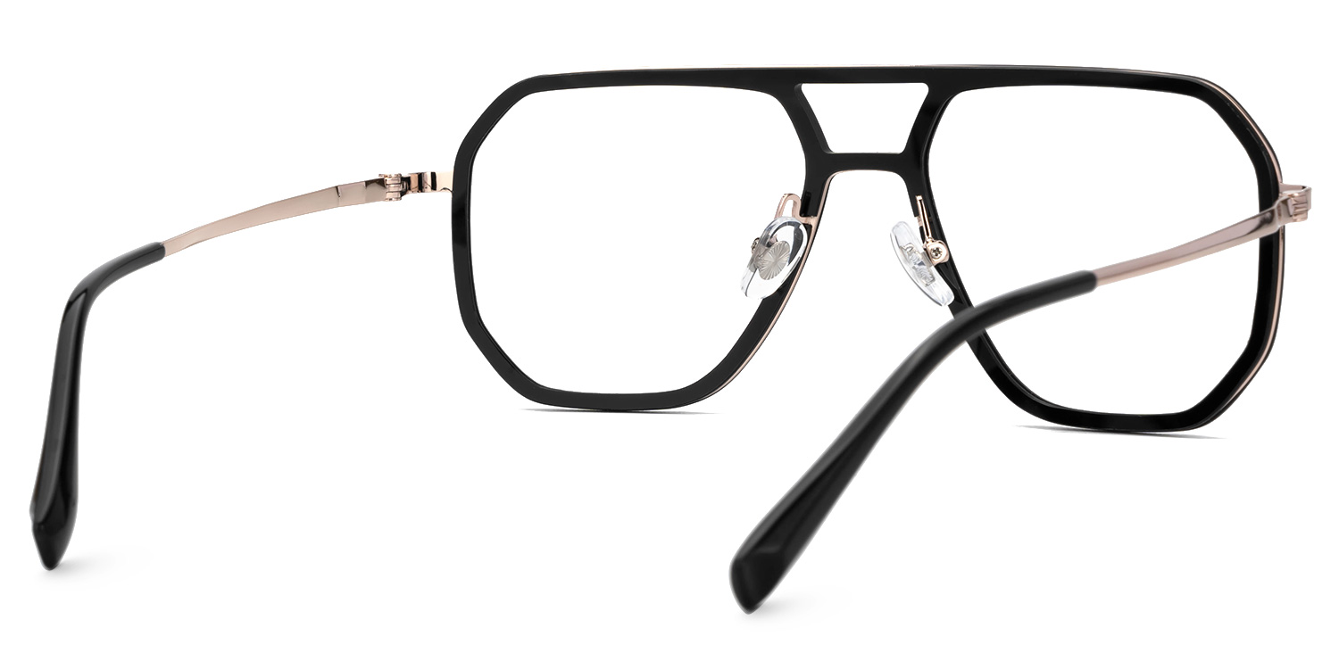 Jefri Aviator Black Glasses3