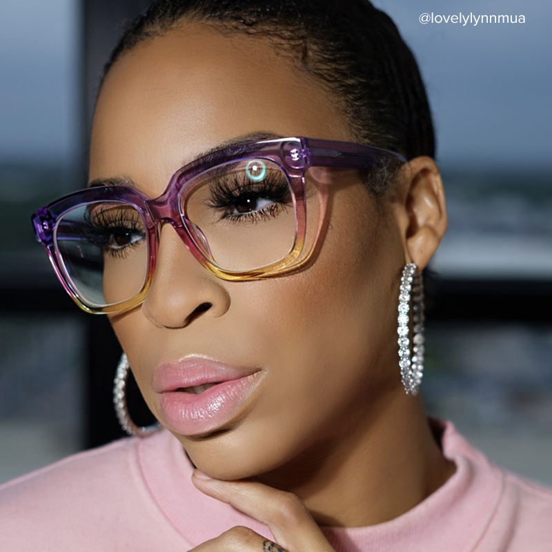 Xion Square Pink-Yellow Eyeglasses & Bright Frames7